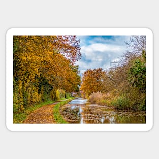 Autumn colours on the canal Sticker